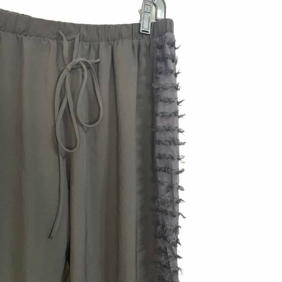Lanston Sport Black Fringe Joggers Size Small‎ - Picture 3 of 6